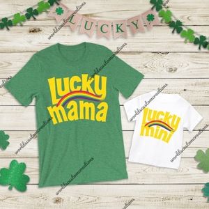 Mommy and Me Lucky Mama St Patty's day tees